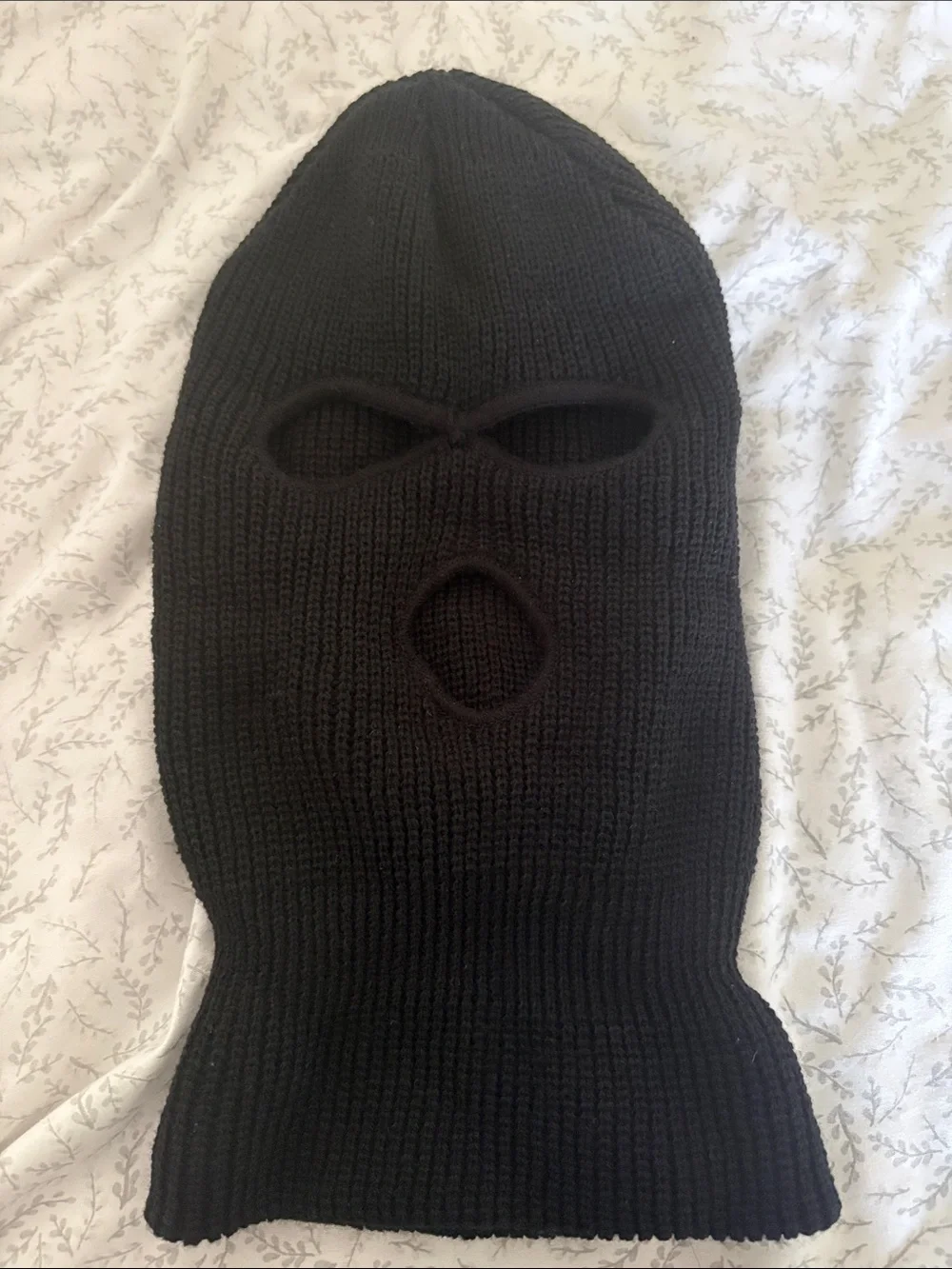 Black Knit Balaclava Ski Mask